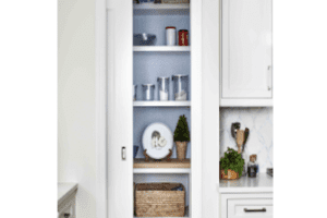 small kitchen with laundry