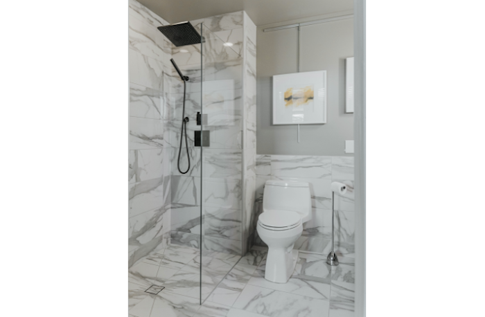 shower and toilet