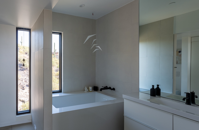 tiled modern bathroom