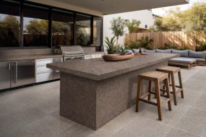 outdoor kitchen island