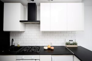 surface materials in small kitchen