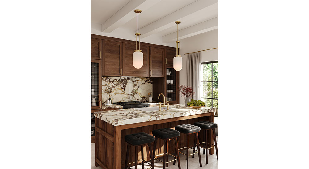 progress lighting alisse pendant fixture in kitchen
