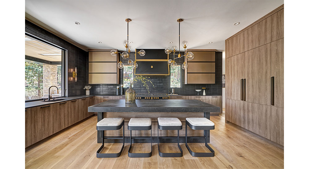 modern kitchen in mountain home with island by nar bustamante