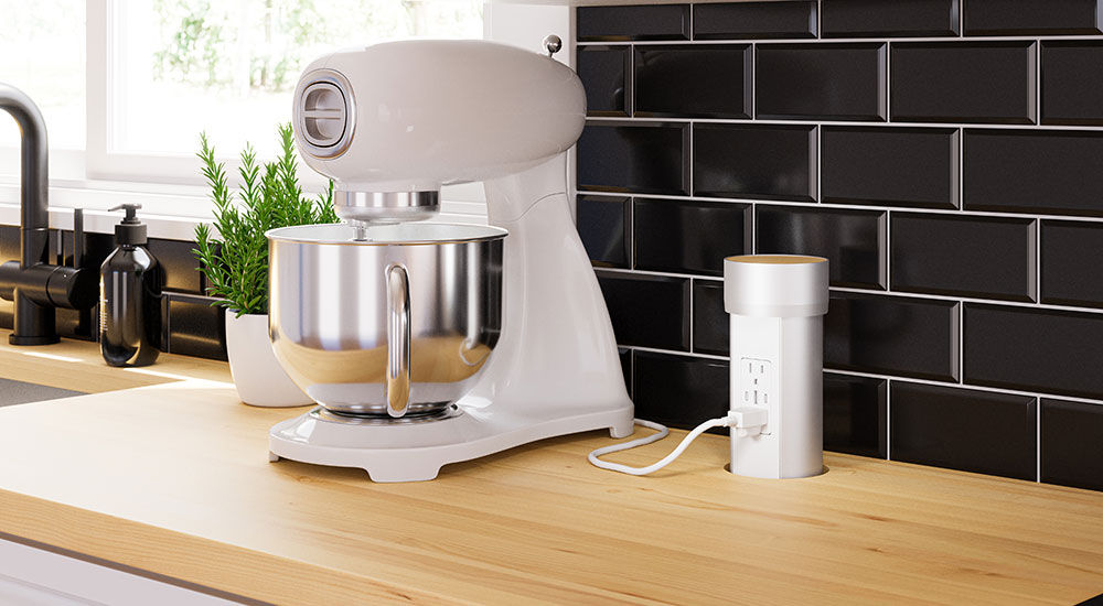 Mockett Custom Top Kitchen Power Grommet