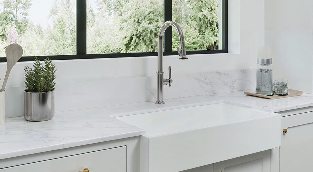 Newport Brass Trigger-Spray Pull-Down Kitchen Faucets