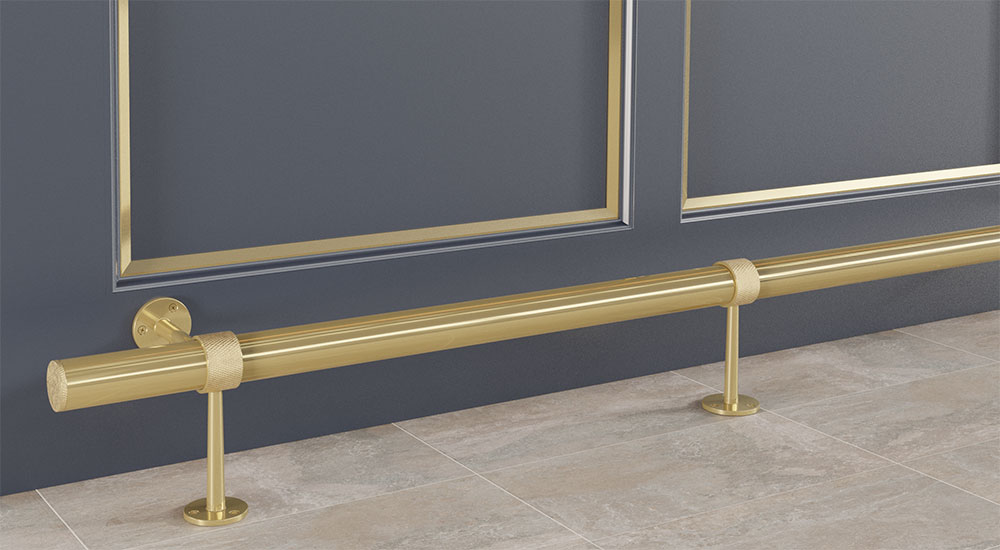 Designs of Distinction Knurled Brass Foot Rail Kits