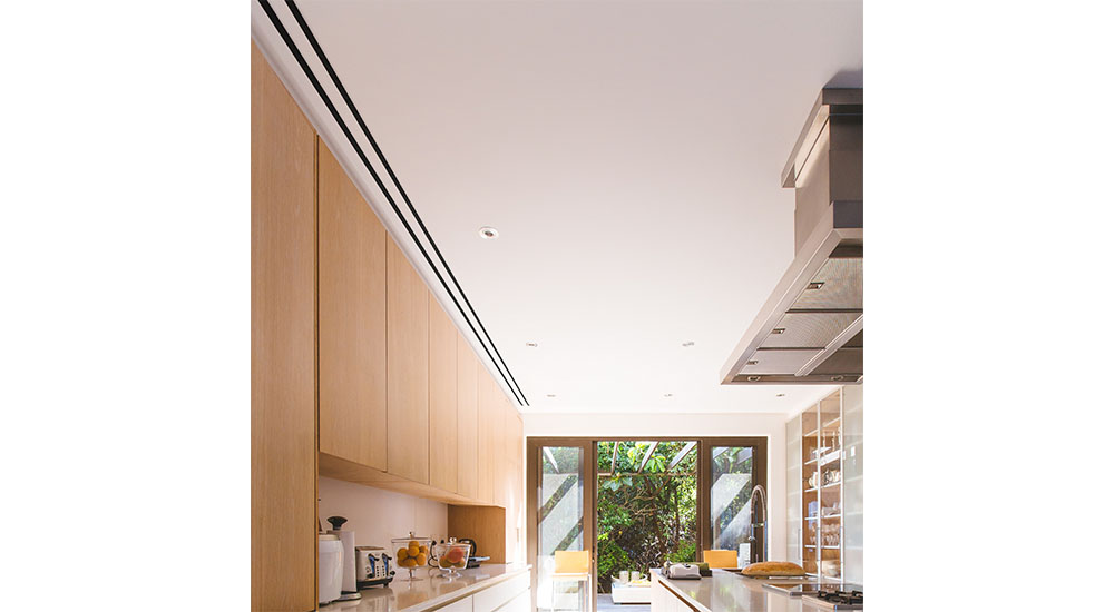 invi air linear diffuser in kitchen