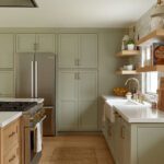 slim shaker cabinets in kitchen home renovation