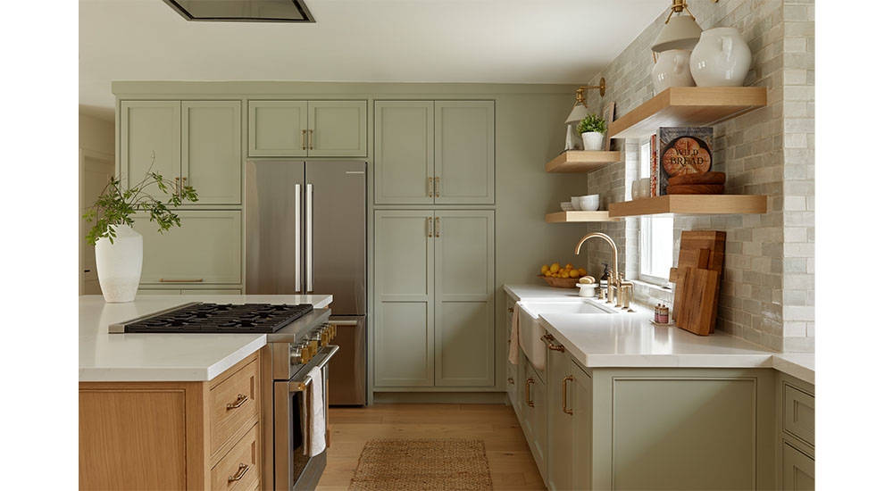 slim shaker cabinets in kitchen home renovation