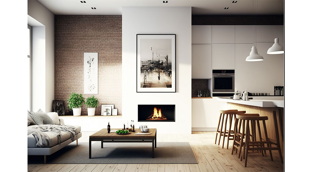 tech trends in homes living room kitchen