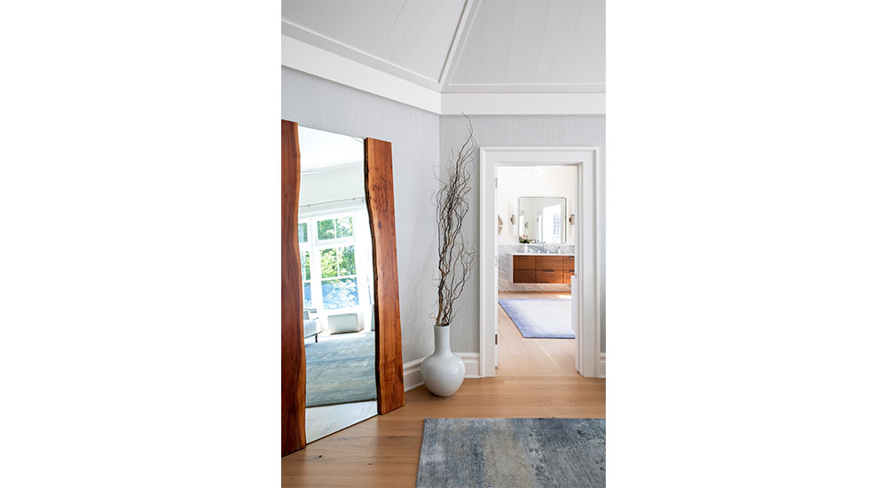 hall mirror with live edge wood frame