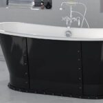 Magnus Home Montrose Cast Iron Skirted Bateau Tub