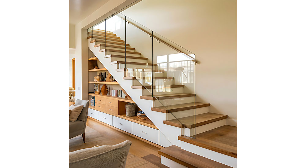 understairs storage shelves and drawers