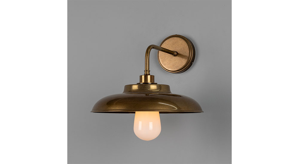 retro brass wall light