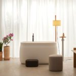 Hastings Bath Collection Cima Puff and Cork Step