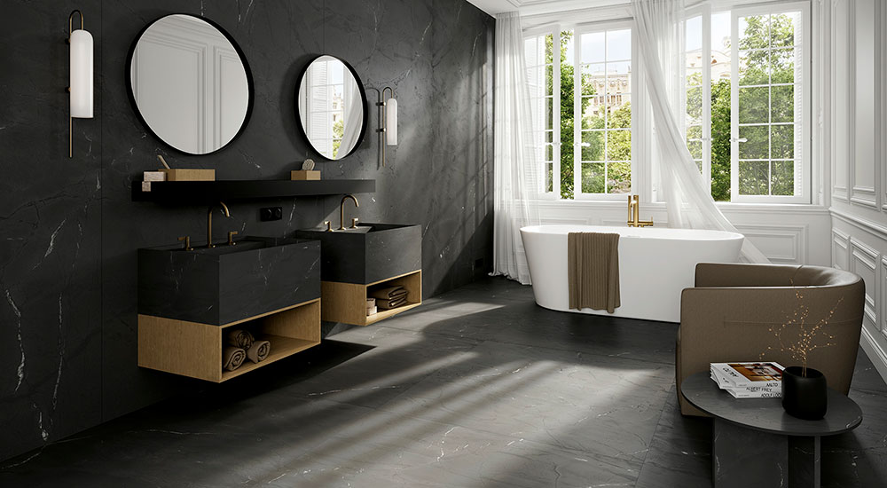 XTONE Large-Format Porcelain Slabs Negresco Texture