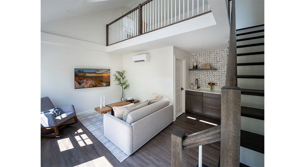 adu living space with mezzanine