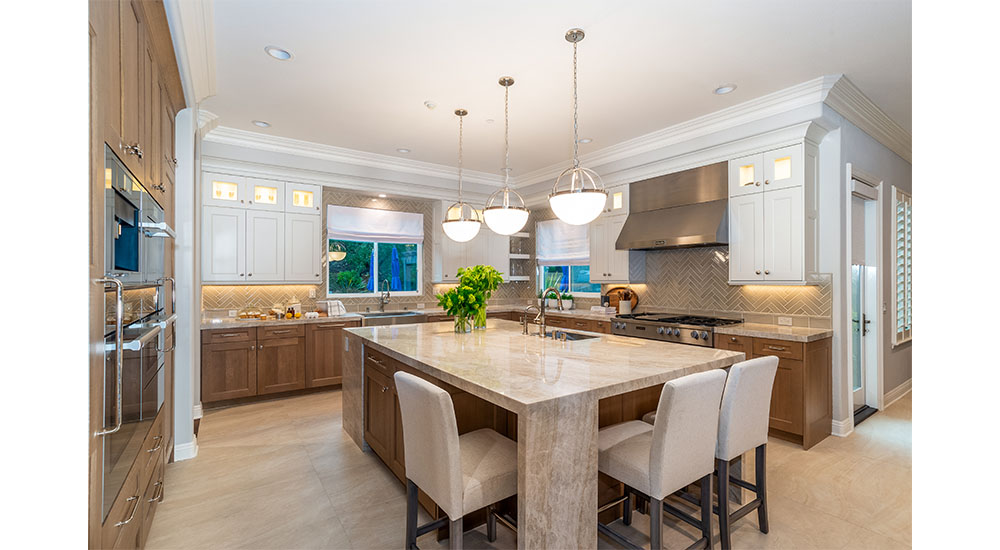 counter treatment on kitchen island