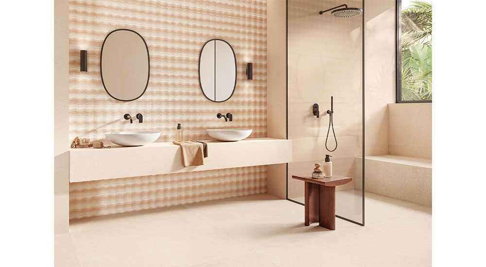 emilceramica tile wall in bathroom