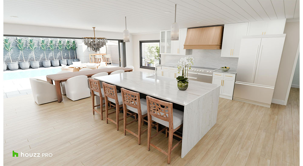 houzz pro 3d floor planner modern white kitchen