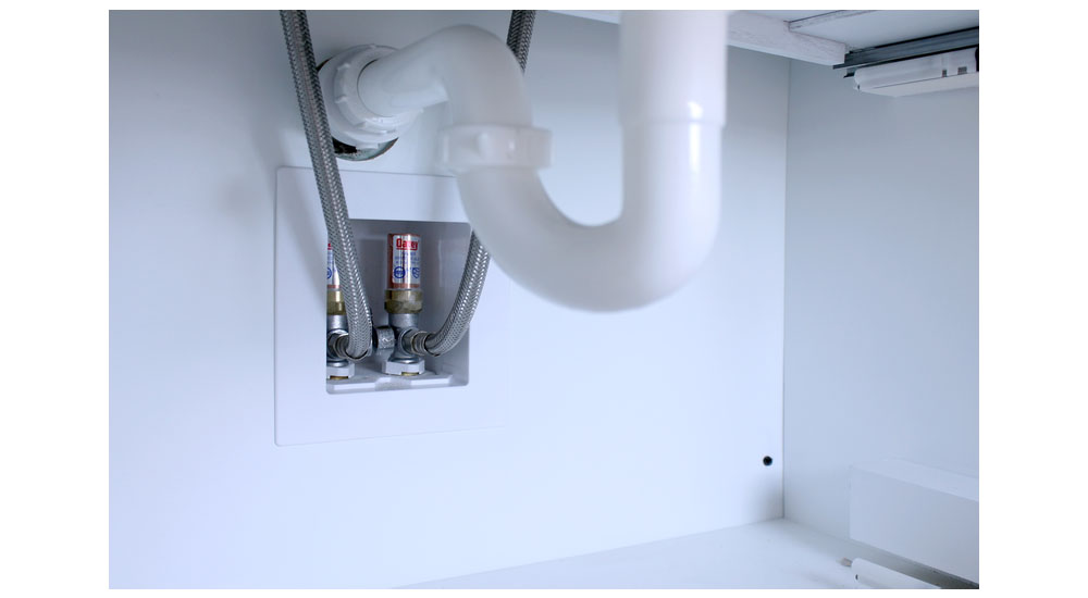 space saving recessed water supply box