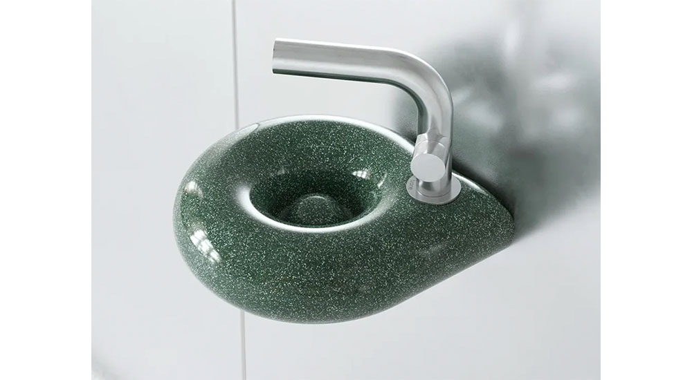 trone orbe handbasin dark green