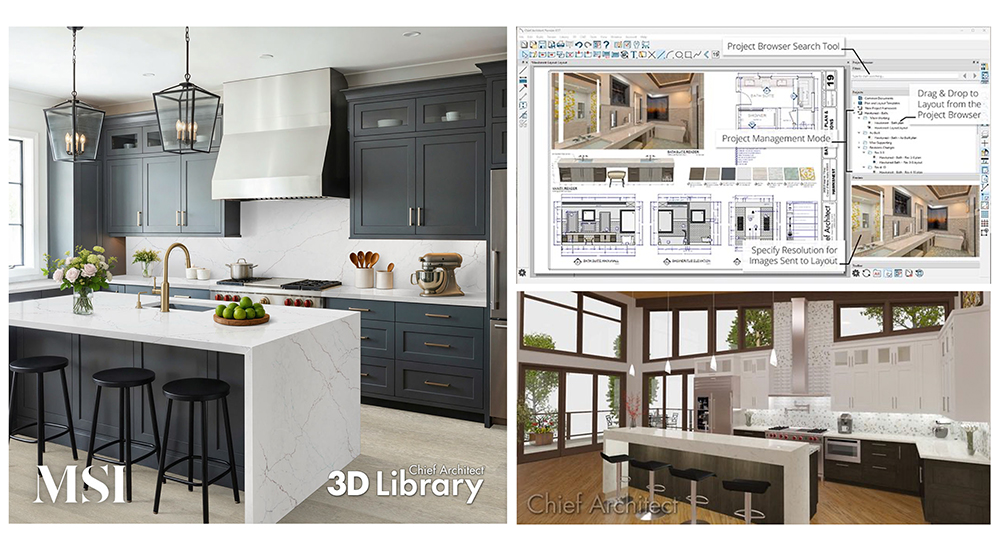 MSI countertops Chief Architect 3D library