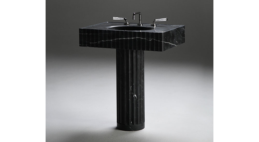 Sherle Wagner Stonework Collection Strata Pedestal