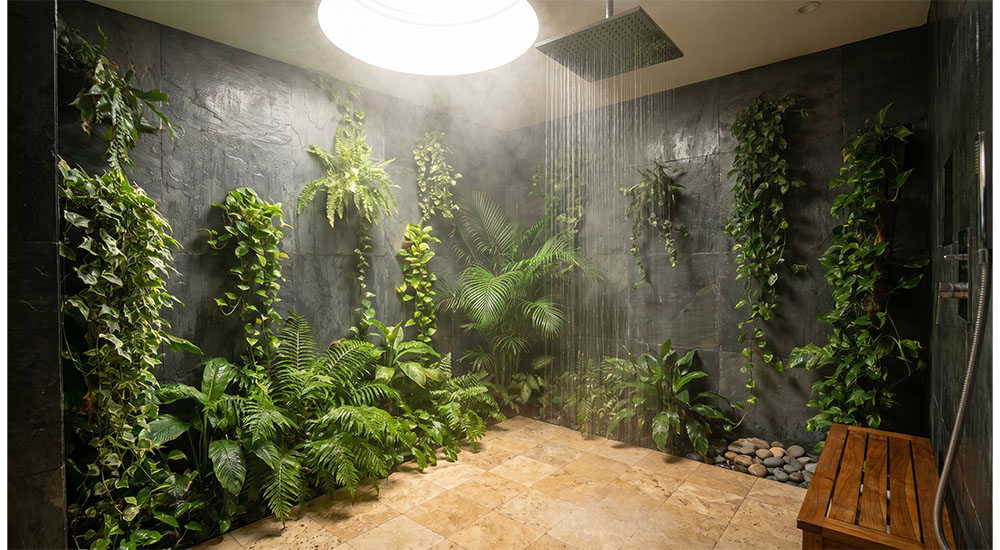 sensory shower in bath AdobeStock_Katsiaryna