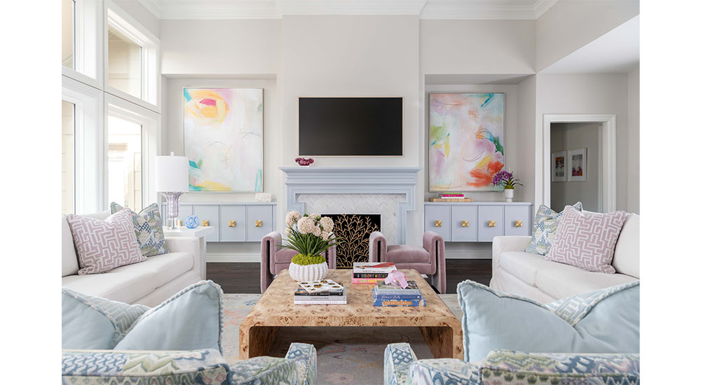 collaboration on interior design of traditional glam living room