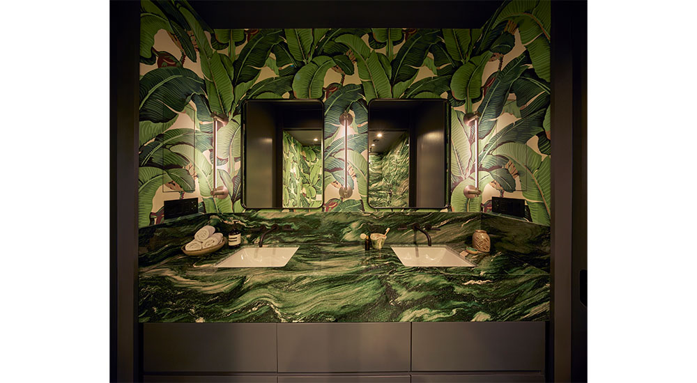 green marble bathroom vanity
