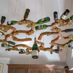 wine bottle chandelier