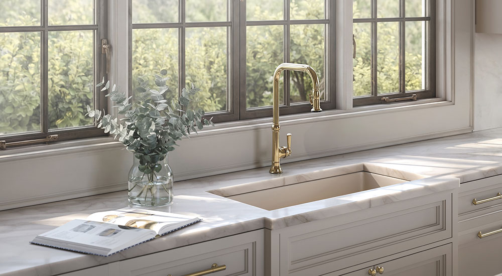 Newport Brass Extended Reach Kitchen Faucets