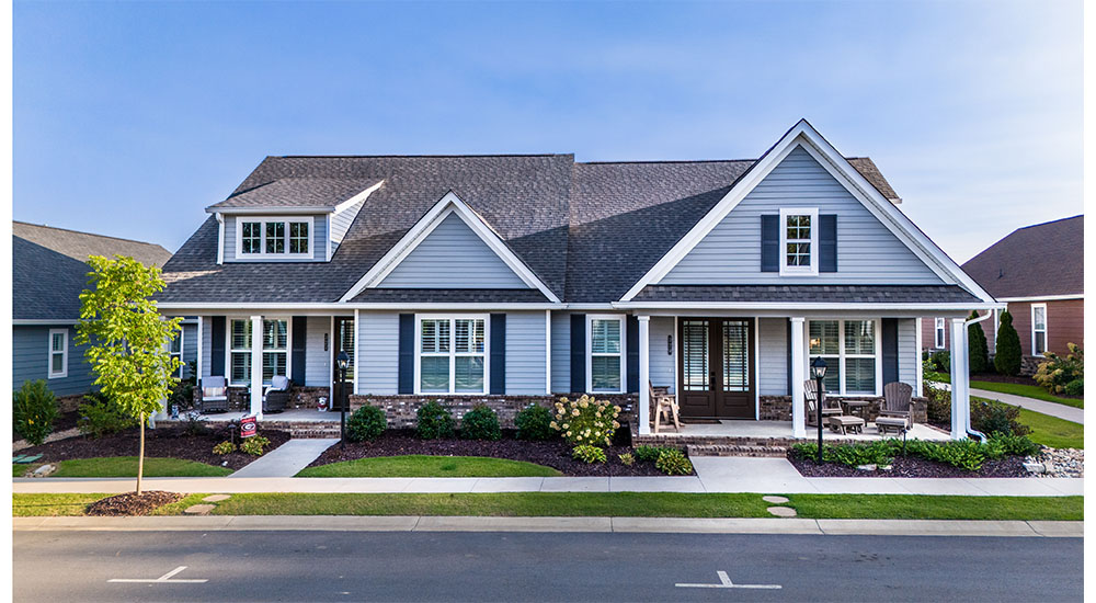 home for multigenerational living with two entrances two porches