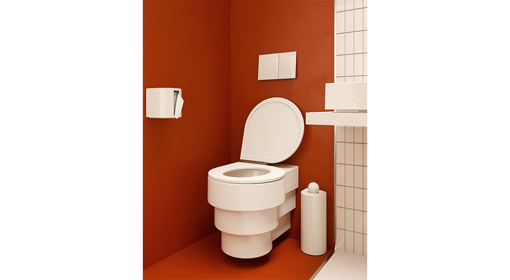 contemporary wall hung toilet by trone