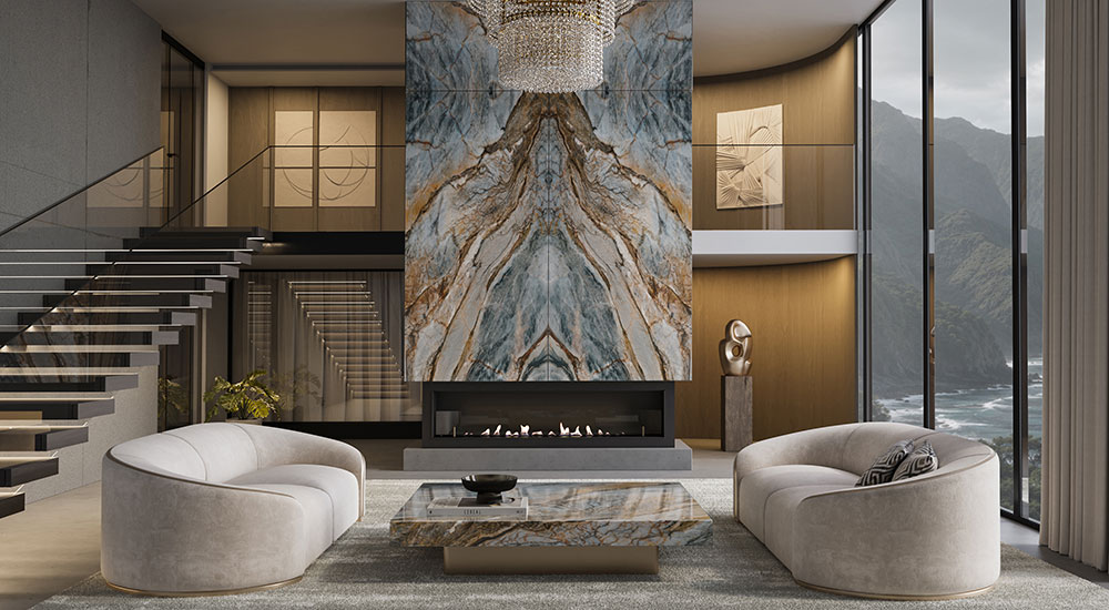 LX Hausys Teracanto Porcelain Collection Bookmatching