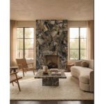 indoor fireplace in living room