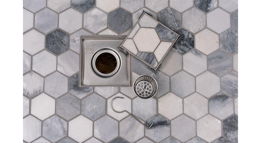 tile-in drain designing bathrooms