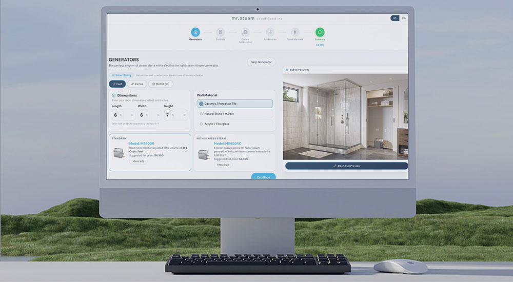 MrSteam Virtual Spa Tool