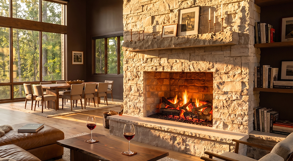 Stellar by Heat & Glo Carina Open Hearth Gas Fireplace