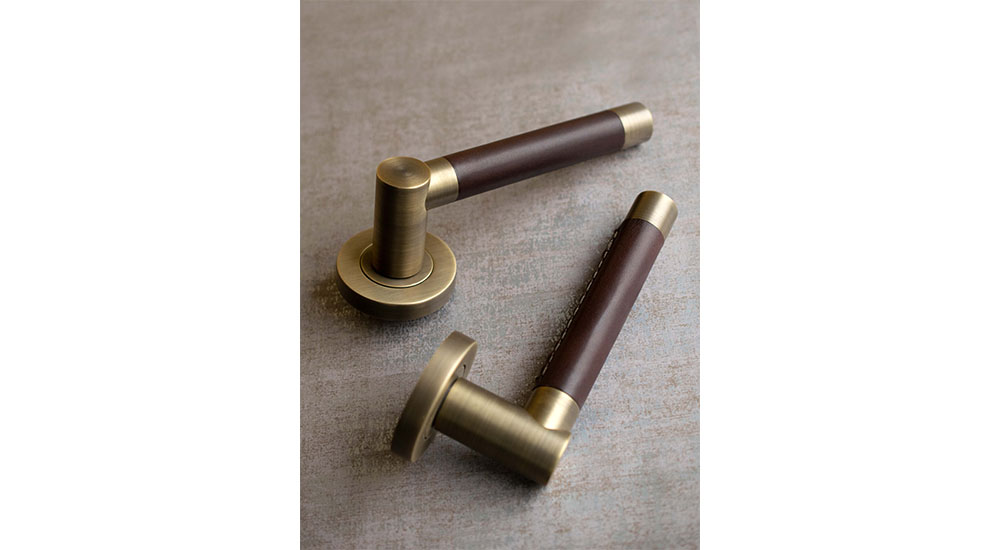 turnstyle designs leather wrapped door handle